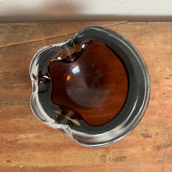 Vintage Murano Aschenbecher in weinrot