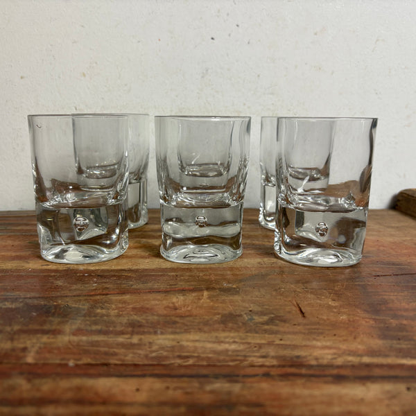 Vintage 6er Set Whiskygläser von Walter Hickman für Kosta Boda