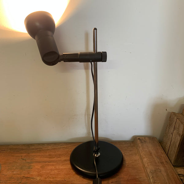 Vintage Schreibtischlampe Spot von Hustadt Leuchten schwarz
