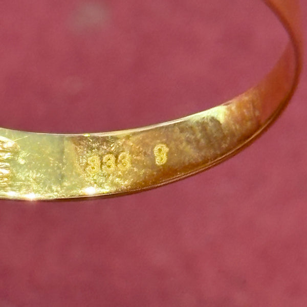 Koralle Goldring 333 Gelbgold – 8 Karat Ring mit Brillanten