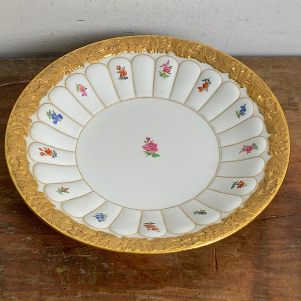 Prunkteller von Meissen Steublümchen