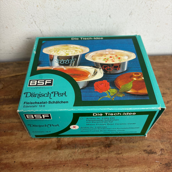 Vintage Dänisch Perl Fleischsalat Schälchen von BSF OVP