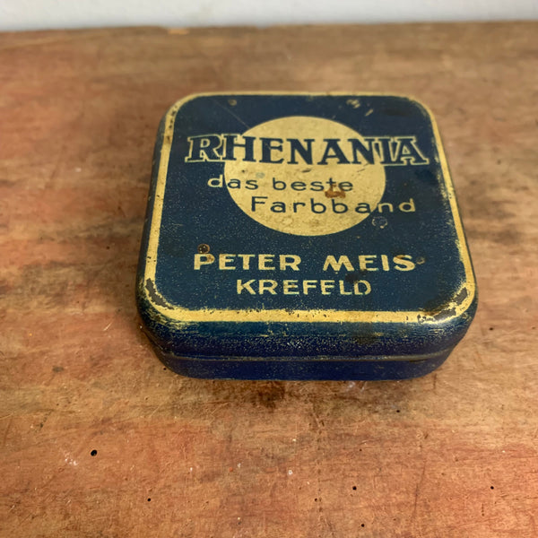 Vintage Blechdose Farbband Rhenania