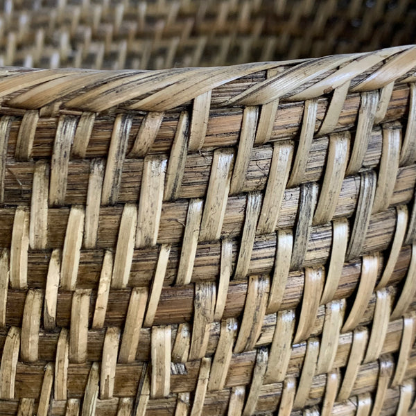 Vintage hochwertiger Rattan Korb Papierkorb