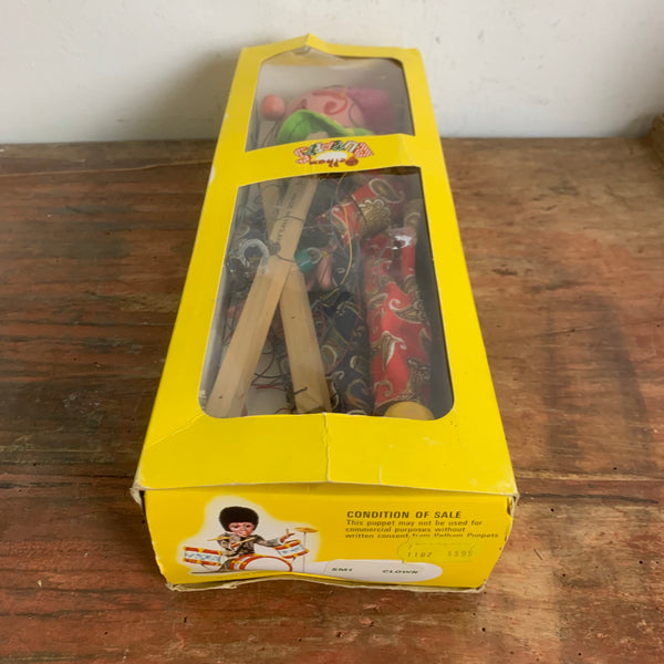 Vintage Clown Marionette von Pelham Puppets