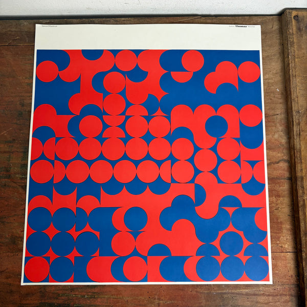 Offsetdruck Plakat Struktur Rot-Blau von Zdeněk Sýkora Galerie Thomas München