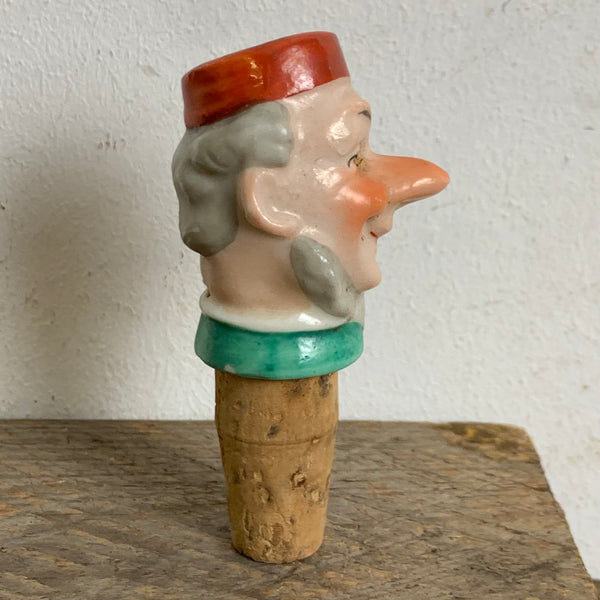 Vintage Schnapsnase Ausgießer aus Porzellan