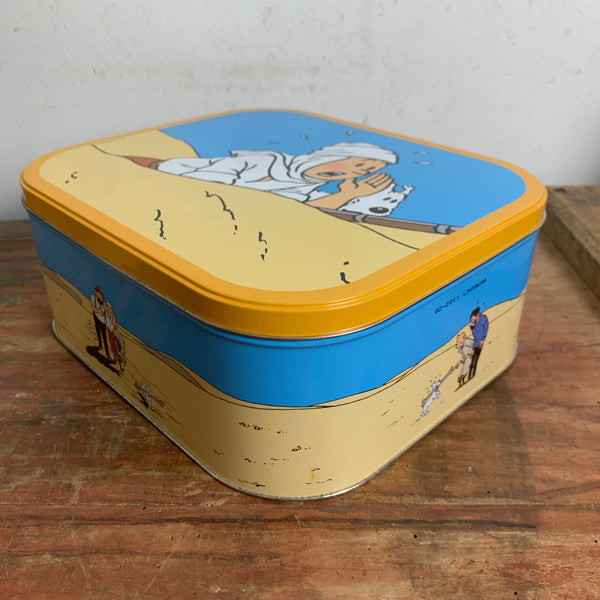 Vintage Blechdose Tim und Struppi Die Krabbe mit der goldenen Schere