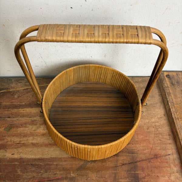 Vintage Mid Century Tablett Korb