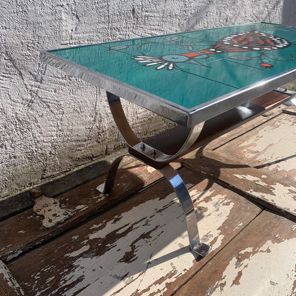 Vintage Design Coffee Table Keramik von Cedem für Vallauris