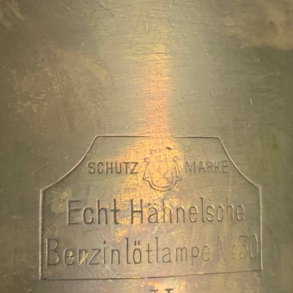 Antike Benzin Lötlampe von Hähnel