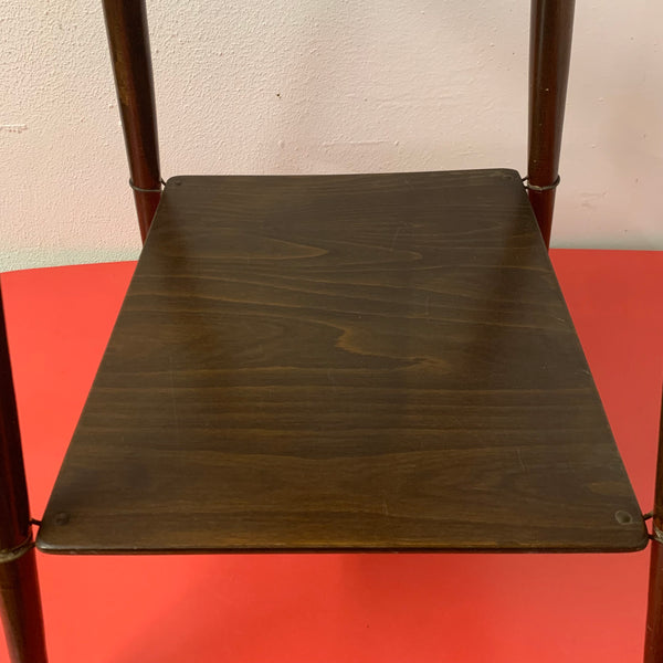 Vintage Mid Century TV Drehtisch Beistelltisch mit Ablage