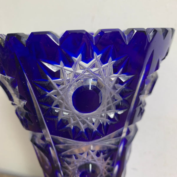 Blaue Bleikristall Vase