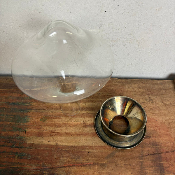 Vintage Wein Dekanter mit versilbertem Sockel