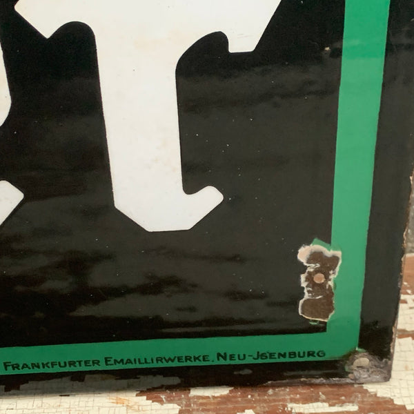 Großes Emaille Schild Kakao Schokolade Berger