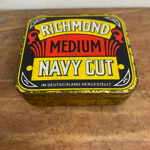 Vintage Pfeifen Tabak Blechdose  Richmond Navy Cut