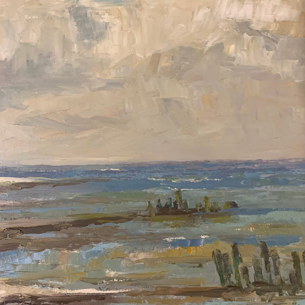 Ölgemälde Strand von Klaus Heckert