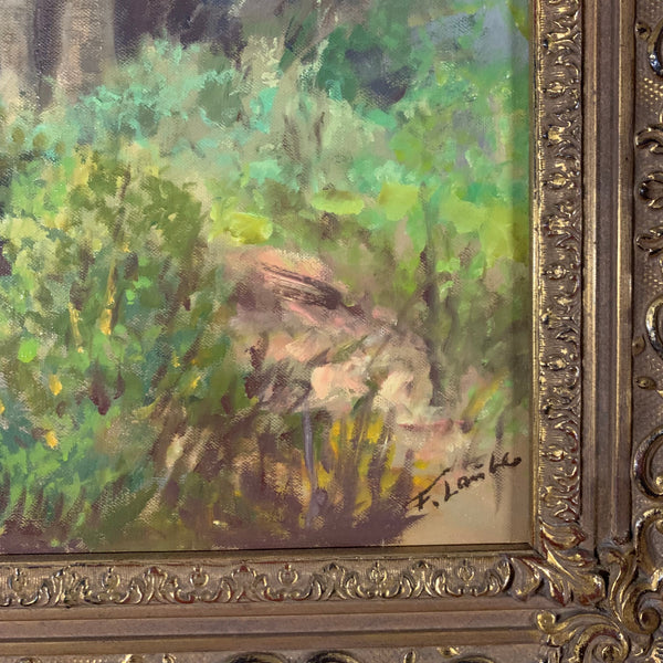 Ölgemälde Elefantenherde in der Sawanne von Fritz Laube