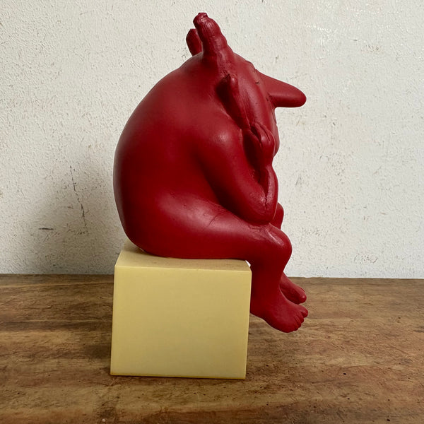 Vintage Werbefigur Teufel von Hanel Dieckmann Arzneimittel
