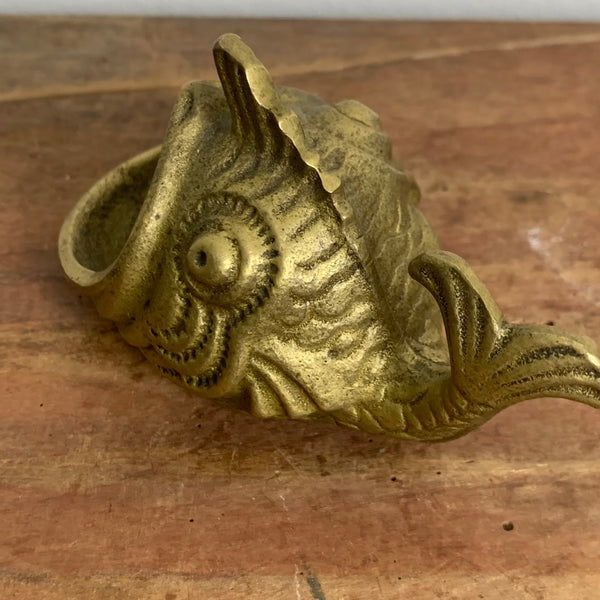 Bronze Fisch Aschenbecher von Walter Bosse für Werkstätten Hagenauer Wien