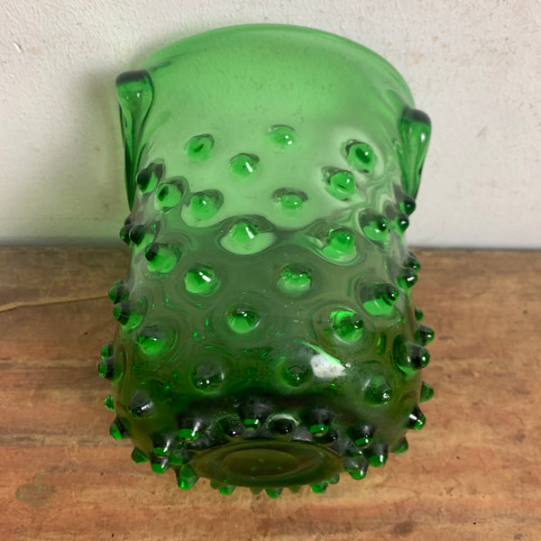 Grüne vintage Murano Empoli Verde Schale mit Noppen