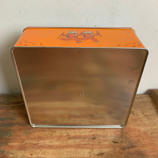 Vintage Blechdose Tim und Struppi Reiseziel Mond X-FLR 6