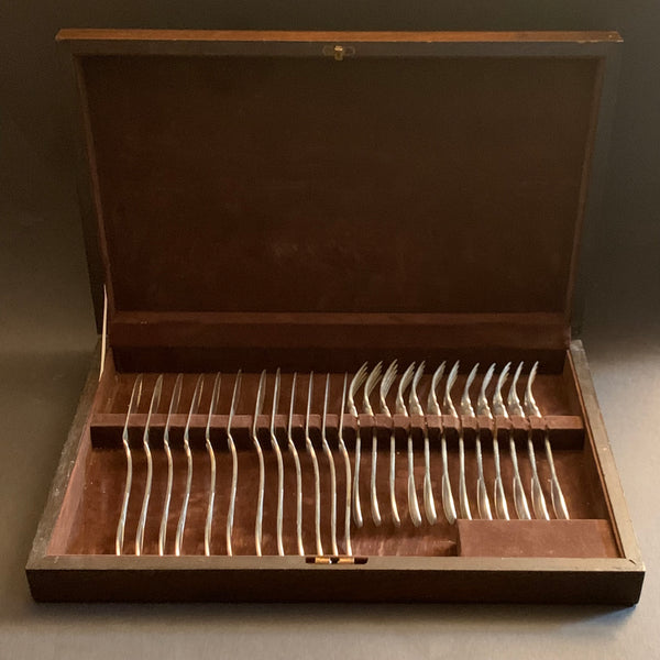 24 Teile Art Deco Fischbesteck 800er Silber