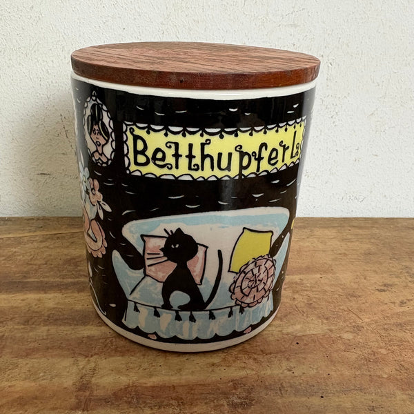 Vintage Betthupferl Deckeldose von Schramberg