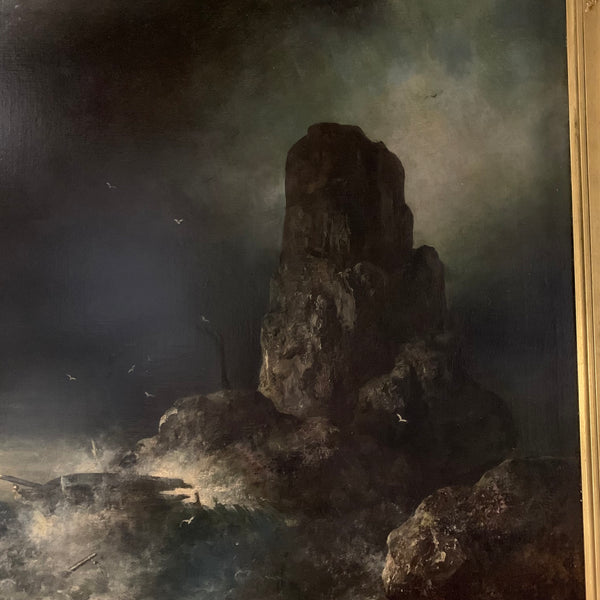 Ölgemälde Rettung im Sturm von Theodor Köppen