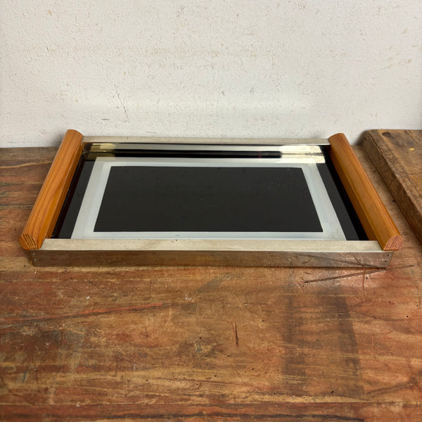 Vintage Mid Century Tablett von Holzsieb Wasungen
