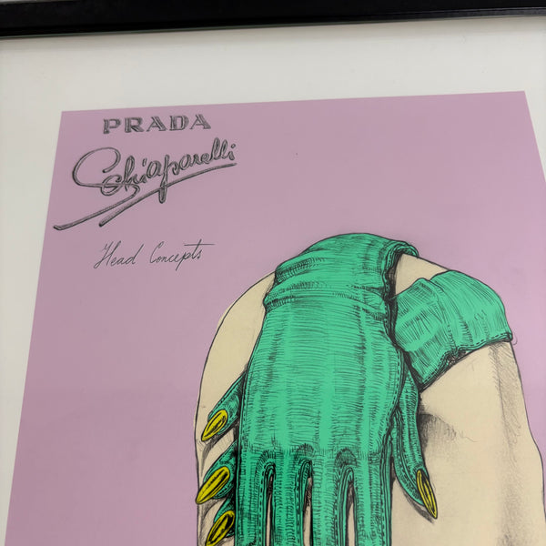 Vintage Kunstdruck Exhibition Head Concepts Schiaparelli and Prada Impossible