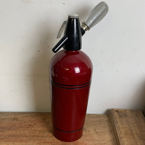 Sodasyphon Heimsyphon Modell A in weinrot OVP