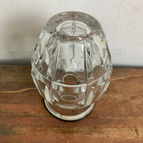 Vintage Bleikristall Vase mit Sterlingsilber Montur