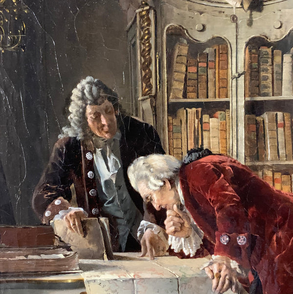 Ölgemälde Die Geographen von Johann Hamza