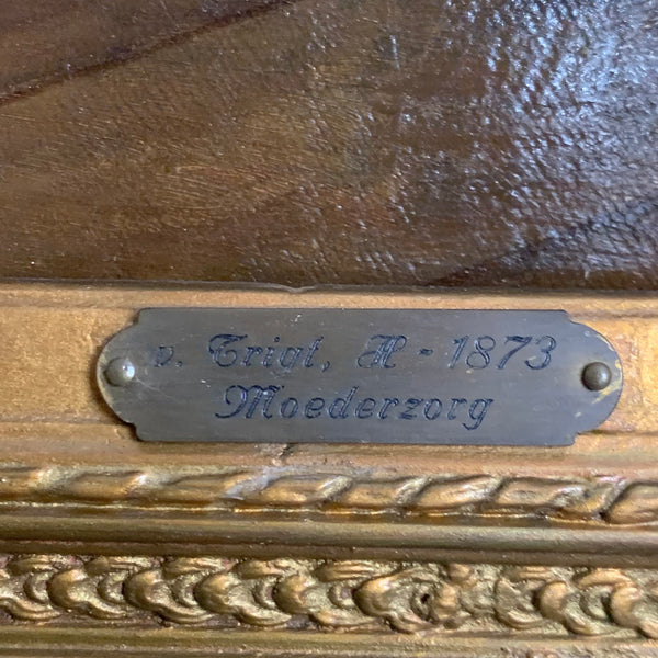 Ölgemälde Moederzorg von Hendrik Albert van Trigt