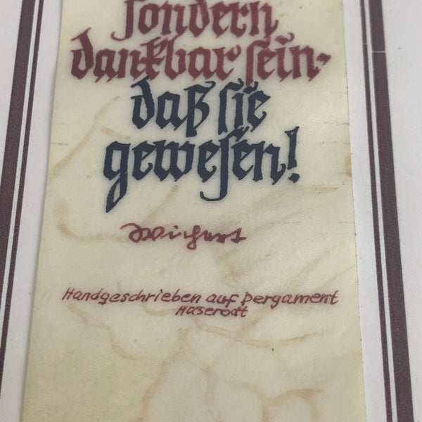 Gerahmter Sinnspruch
