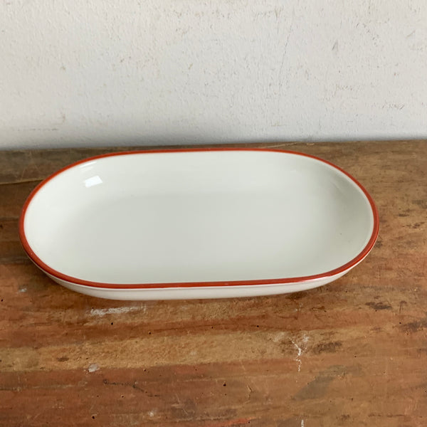 Servierplatte Rotrand von Hermann Gretsch für Arzberg