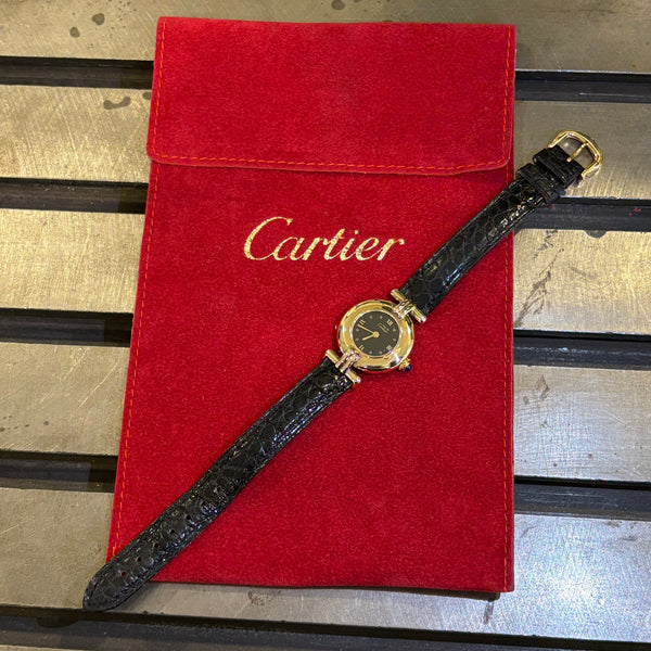 Must de Cartier Colisée Damenuhr aus Vermeil