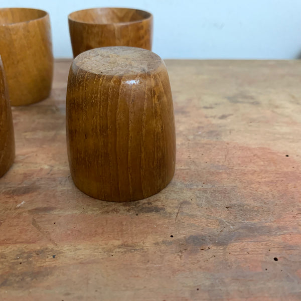 Mid Century Teakholz Eierbecher