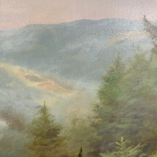 Ölgemälde Hisch im Wald von Fritz Laube