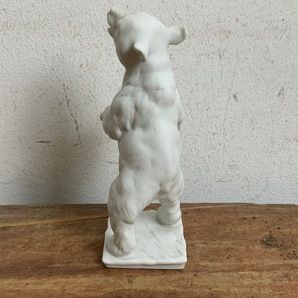Vintage Biskuit Porzellan Skulptur Bär von Kaiser