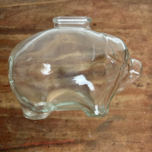 Vintage Glas Sparschwein
