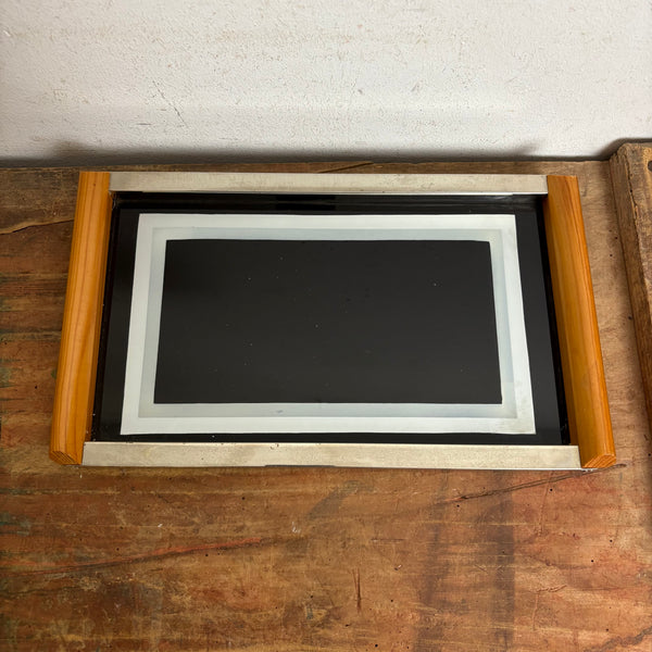 Vintage Mid Century Tablett von Holzsieb Wasungen