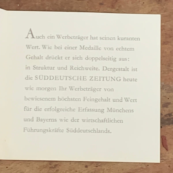 Vintage Feinsilber Medaille Patrona Bavariae von Süddeutsche Zeitung