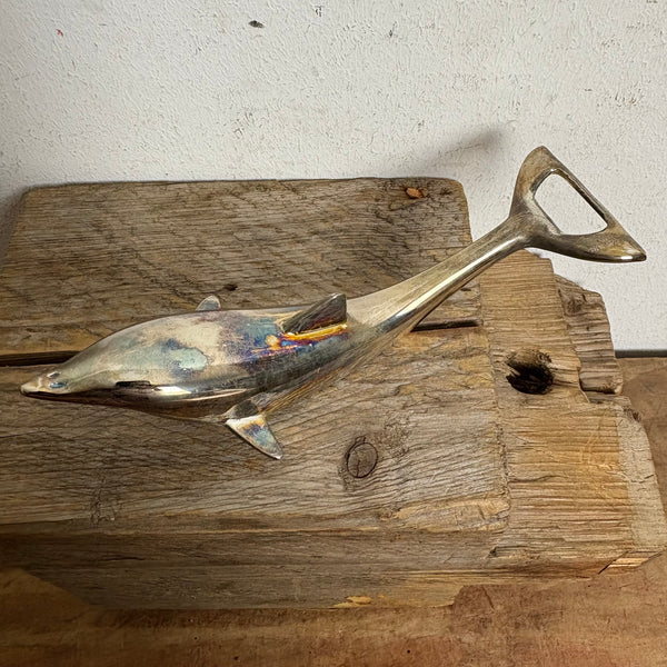 Vintage versilberter Kapselheber Delphin