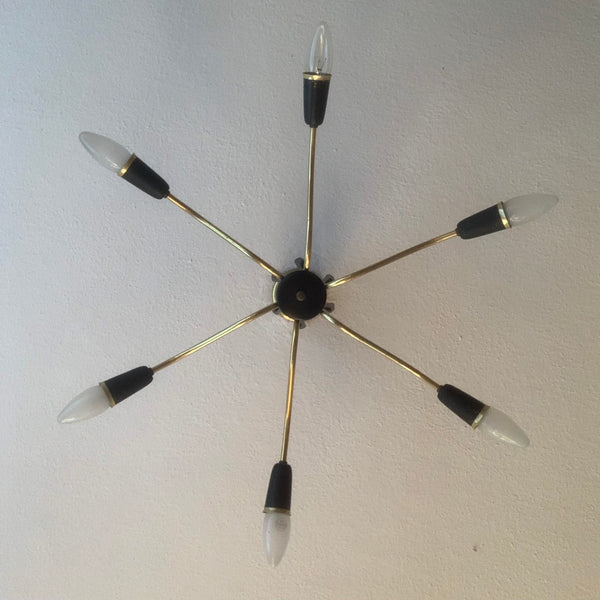 Vintage Mid Century Sputnik Spider Deckenlampe