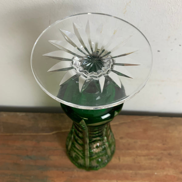 Grüne Bleikristall Vase
