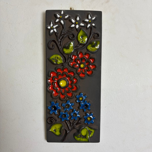 Vintage Wandkeramik Blumen Carstens Tönnieshof 6188-29