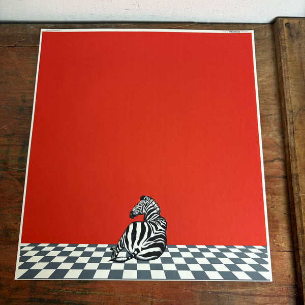 Offsetdruck Plakat Zebra von Dieter Asmus Galerie Thomas München