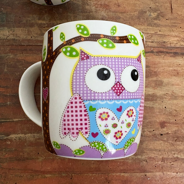 4er Set Kaffeebecher Tassen Eule